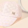 Korean Style Rhinestone Baseball Cap: Floral Lace Mesh Hat with Sun Protection