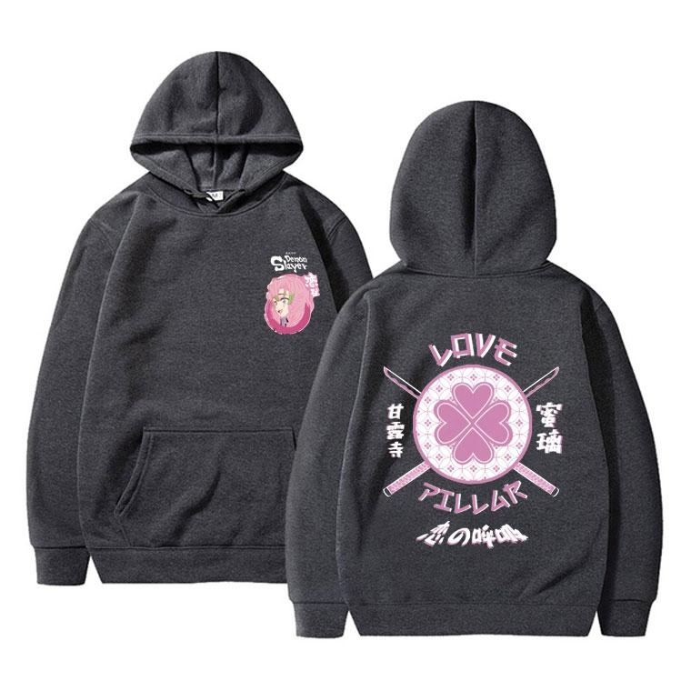 Japonské Anime Demon Slayer Kimetsu No Yaiba Mikina Unisex Dámské Manga Cosplay Mikiny Kanroji Mitsuri Grafická mikina s potiskem