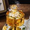 Ensemble Porte-Encens Brûleurs Style Arabe Coupe-Vent avec Pot pour Espace de Méditation Diffuseur Parfums d'Ambiance Accessoires