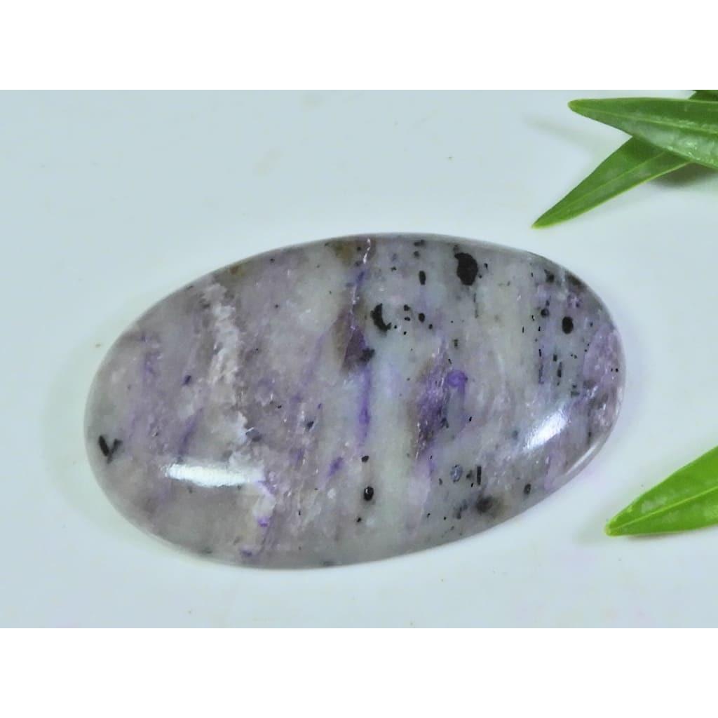 101Cts. Natural Charoite Oval Shape Cabochon Loose Gemstone 30X46X08 MM A-106