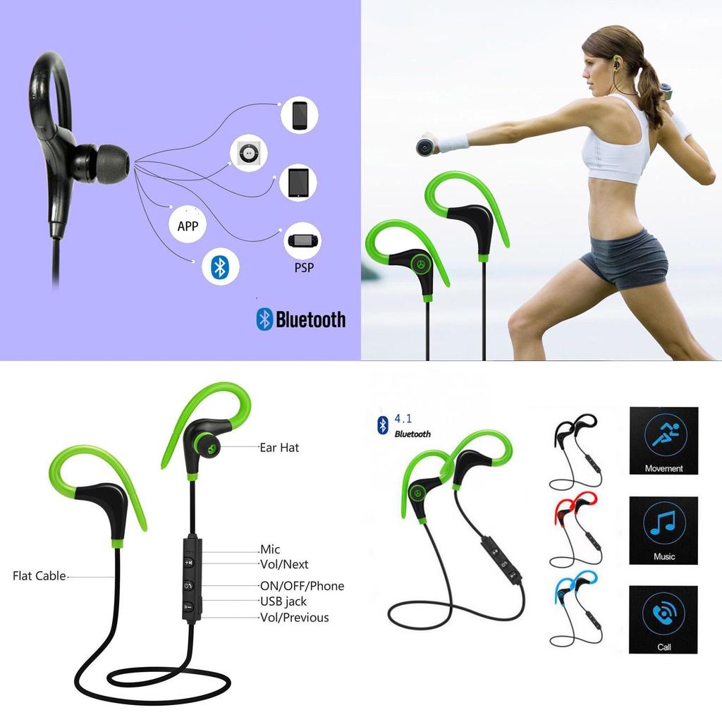 Universal Bluetooth 41 Wireless Stereo Earphone Earbuds Sport Headphone Headset