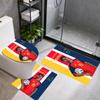 Lamine Yamal Bathroom 3Piece Flannel Mat Set Bath Mat Set Toilet Coverushaped Foot Pad Gift Bathroom Decor