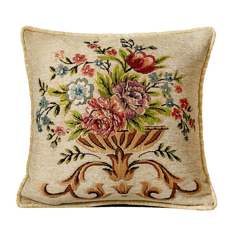 European Chenille Jacquard Sofa Cushion Cover for Home or Office