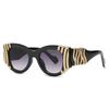 Gorgeous High-quality Sun Glasses with Latest Personality Alloy Decorations for Vintage Catwalk Trend Stylish Ladies