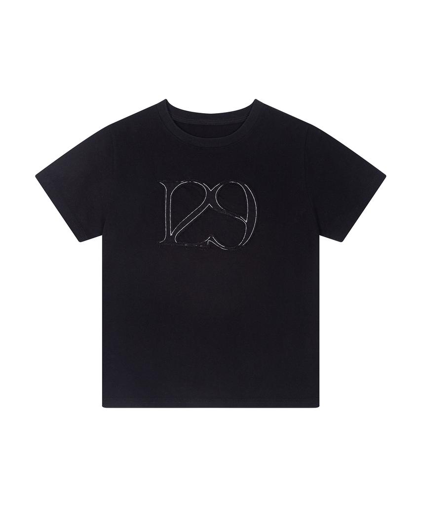 ILLIGO 129 Logo Patch T-Shirt Deep Black