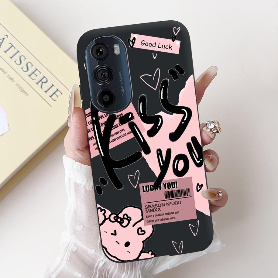 For Motorola Edge 30 Pro Case XT2201-1 Cover Lovely Panda Bowknot Silicone Shockproof Cover For Moto Edge Plus 2022 Edge30 Funda