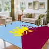 Aston Villa Futbol Tasarımlı Kristal Kadife Halı Yatak Odası Girişi İçin Yumuşak Dekoratif Mat