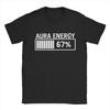 Aura Energy Funny Six Seven 67 Meme T-Shirts Awesome Pure Cotton Tees Crewneck Short Sleeve T Shirts Printed Clothing