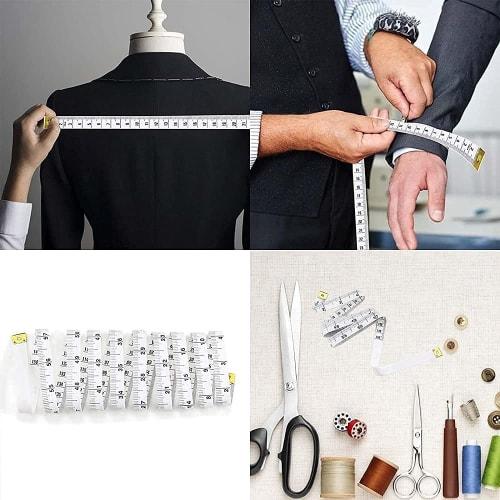 U-K 1pc Soft Measuring Tape 60 Inch/150cm Double-Sided Pocket Measuring Tape Tailor's Tape Measure Craft Cross Waist Body Measurement Durable and Conv