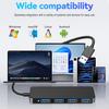 SYONG USB 3.0 and Usb 2.0,Plug and Play USB Splitter for Laptop, PC, MacBook, Mac Pro, Mac Mini, IMac, Black Plastic USB HUB