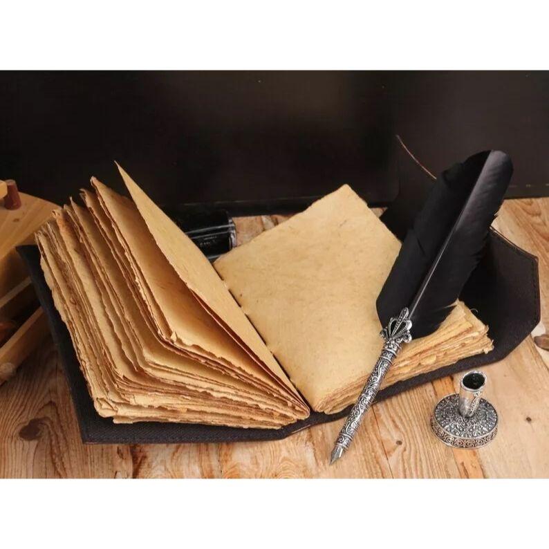 Kožený žurnál Seven Stone Chakra Book of Shadows Journals