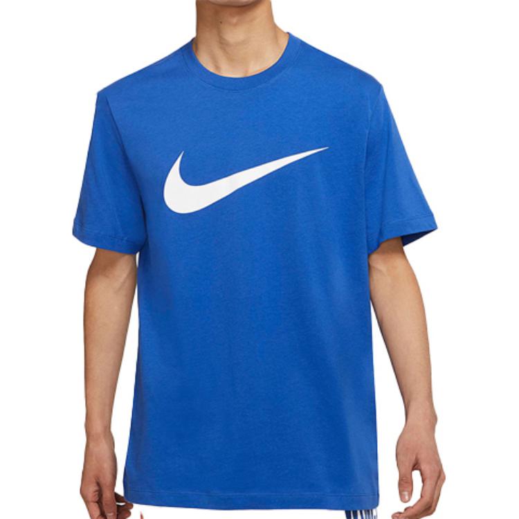 Nike T Shirts Men's Blue Crew Neck Moderate Straight Fit BV0628-480