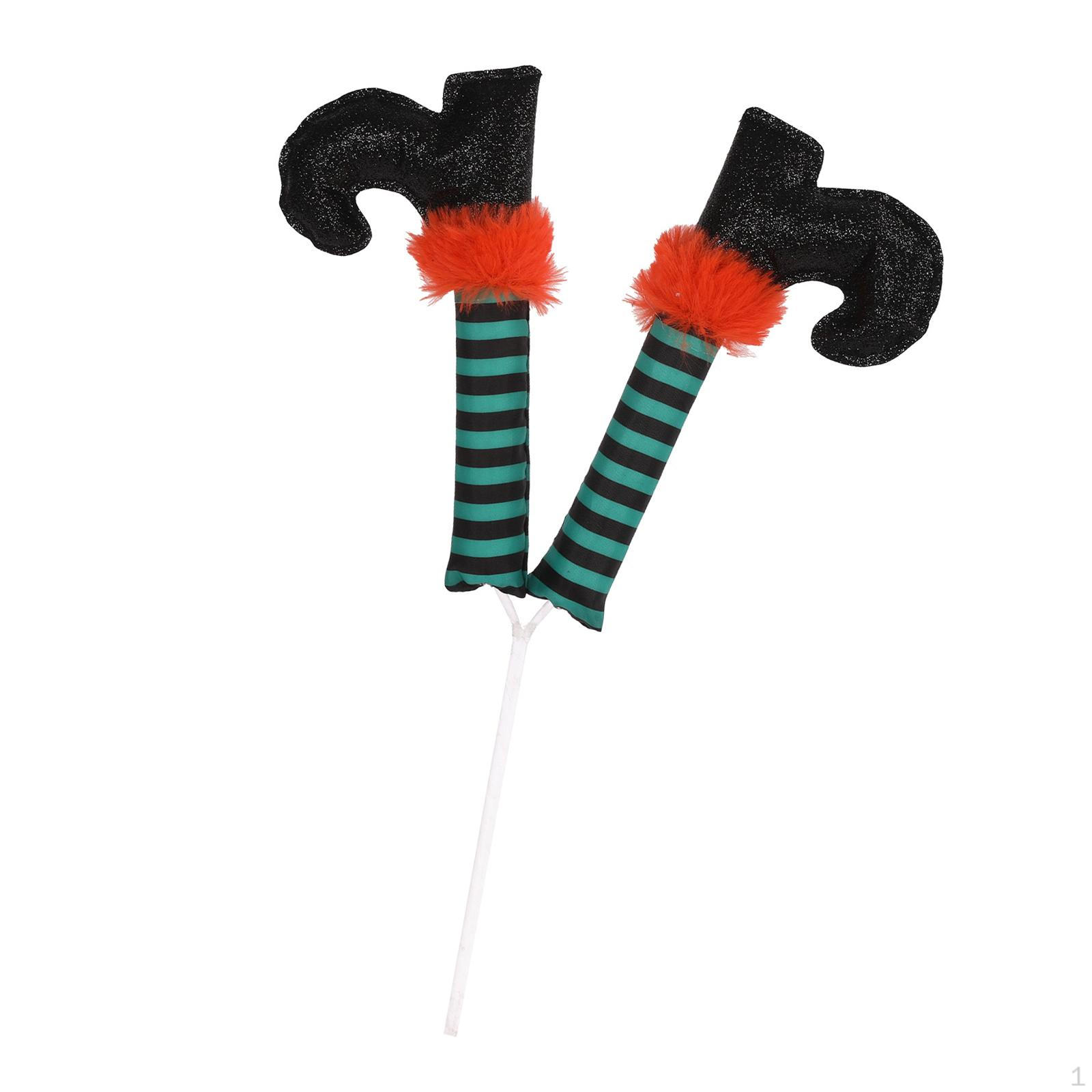 

Witch Legs Halloween Decoration Props for Living Room Bedroom Black Green
