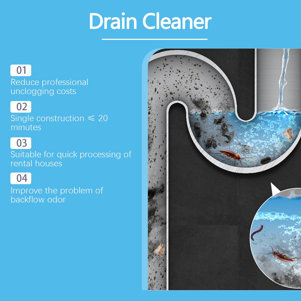 Cleaning Agent Hair And Oil Residue From Drains And Effectively Cleans Various Scenarios Of Clogged,300ML
