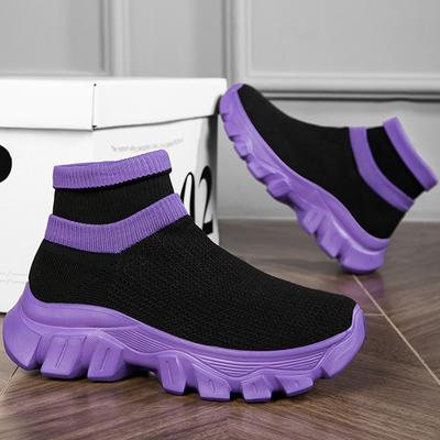 Lente / Herfst Damesschoenen Sportschoenen Grote Maat Ultralicht Krukje Dames Vliegend Breisel Sokken Sportschoenen
