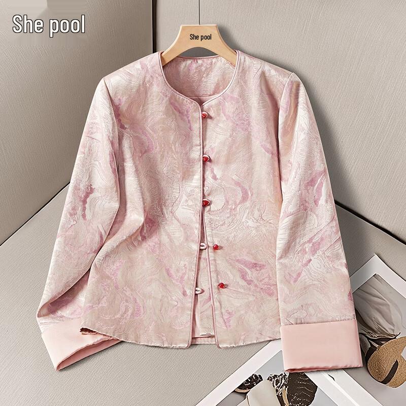 Женская Нежная Милая Новая Китайская Стиль Длинный Рукав Куртка M