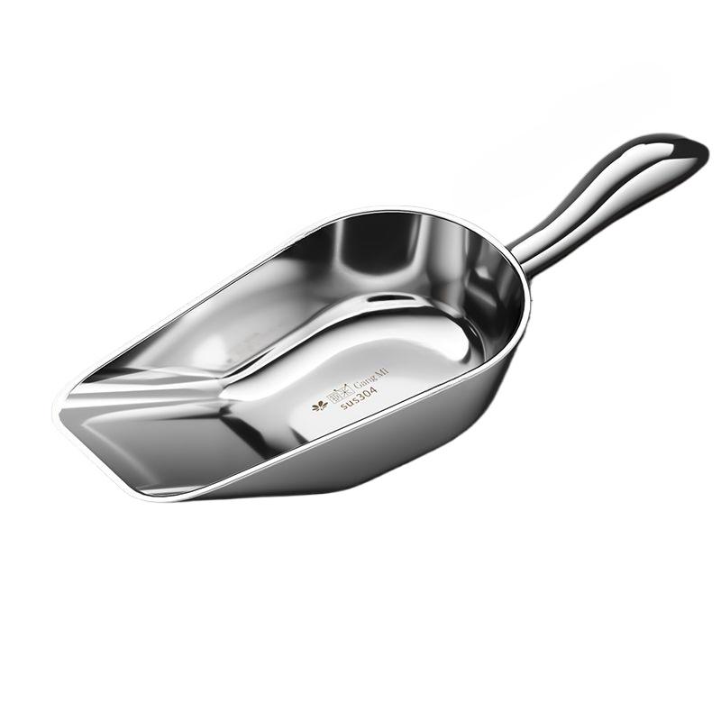 304 Stainless Steel Ice Shovel Simplicity Household Thickened Multi-purpose Rice Spoon Tea Food Flour Shovel Popcorn Flat Spoon