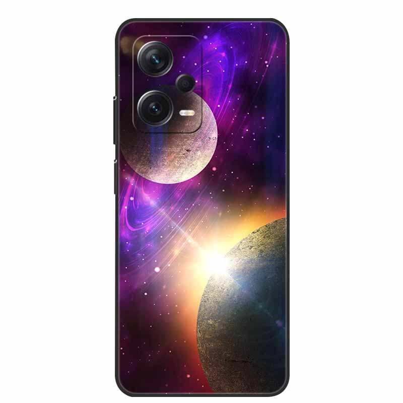 Weiche Hülle für Xiaomi Redmi Note 12 Pro 5G Case Schwarz TPU Silikon Hüllen für Redmi Note 12 Turbo 5G / Note12 Pro Plus Pro+ Wolf