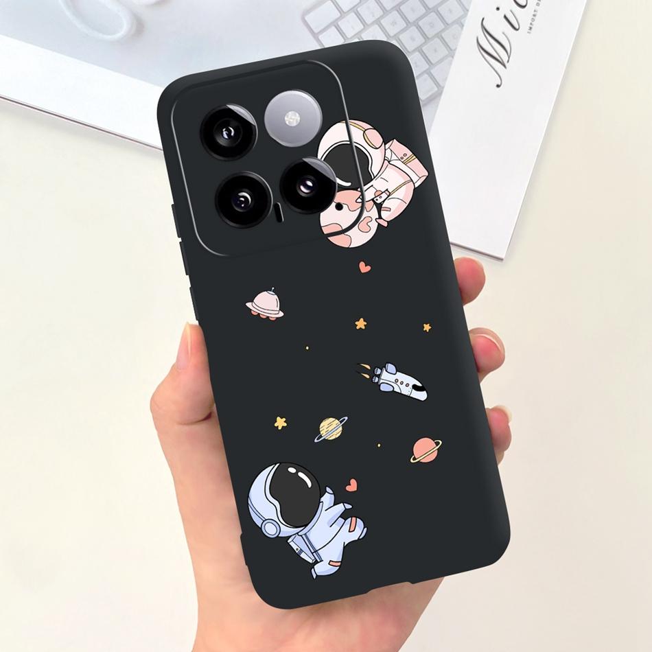 For Xiaomi 14 Phone Case Xiaomi Mi 14 5G Mi14 2024 Cute Cat Cartoon Jelly Silicon Soft Protective Back Cover