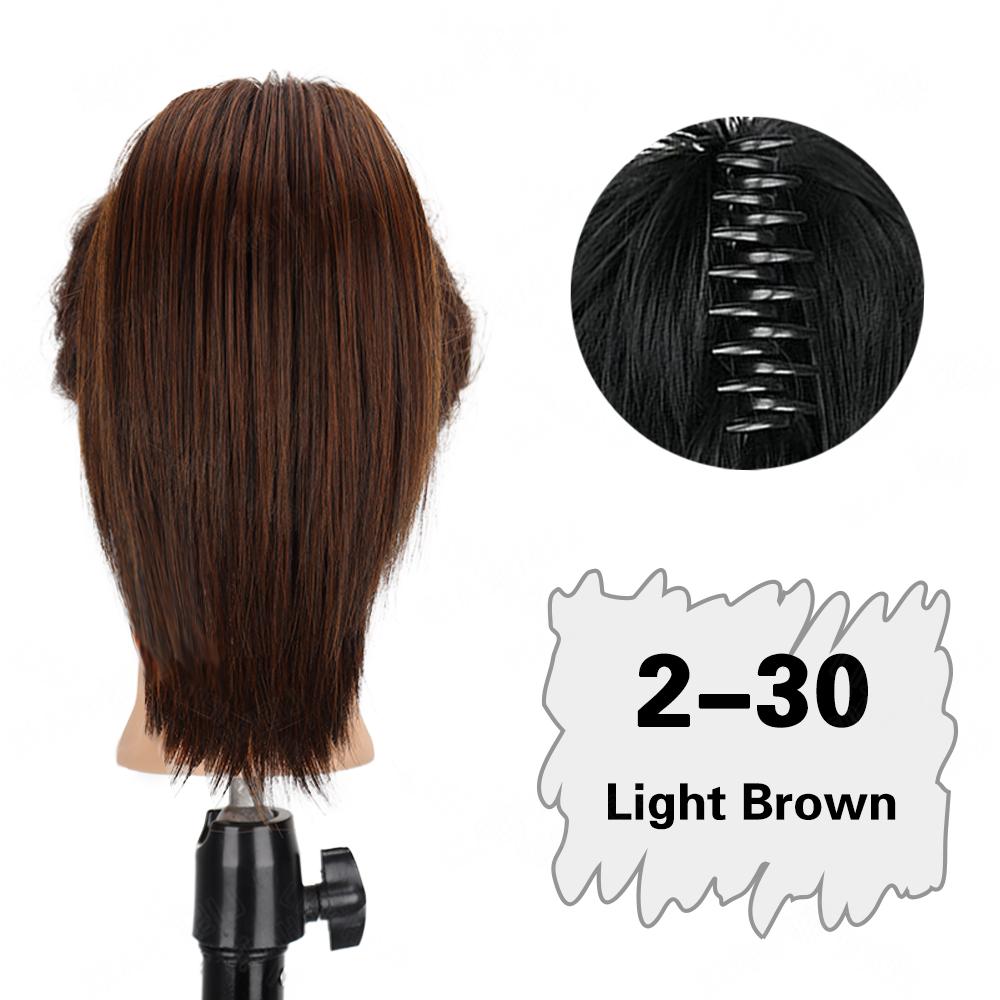MISS WIG Synthetic Messy Hair Buns Straight Hair Pieces Claw Extensions Clip In Ponytail Hair Buns For Women Daily Use Hair