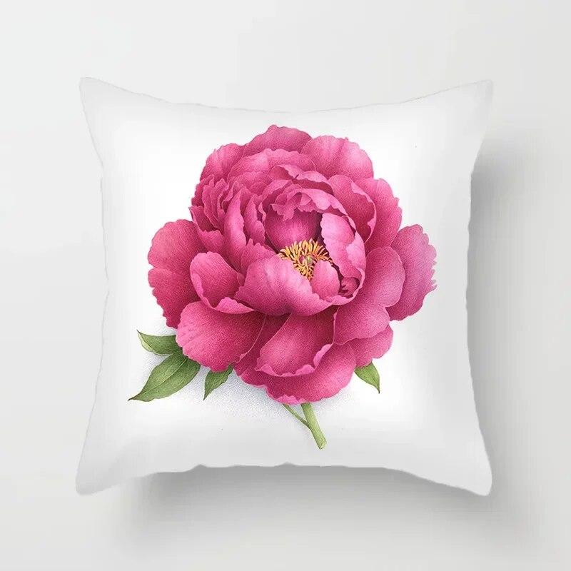 45X45CM Beautiful Flower Peach Skin Pillowcase Living Room Sofa Office Seat Lumbar Cushion Car  Cover Home Decoration