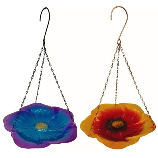 Yousheng Bee Watering Station with Vivid Flower Design Stable Hanging Feeder Windproof Bee Bath Feeders Butterfly Bath Bowl Easy Installation Feeder