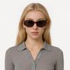 Celine Oval Sunglasses Blonde Havana/Smoke Women Eyewear Brown CL40194U-53A
