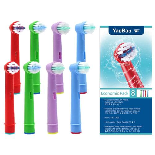 WyFun Braun Oral-B Compatible Electric Toothbrush for Kids, EB10, Clean Kids, Soft (8-Count)