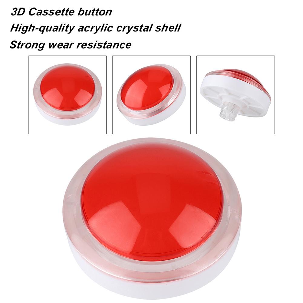 100MM LED Light Lamp Button Big Round Arcade Video Game Push Buttons(red)