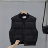 Down Cotton Clothes, Vest Women's Short Autumn and Winter Wear Thickened Warm Baseball Clothes, Vest, Vest Jacket