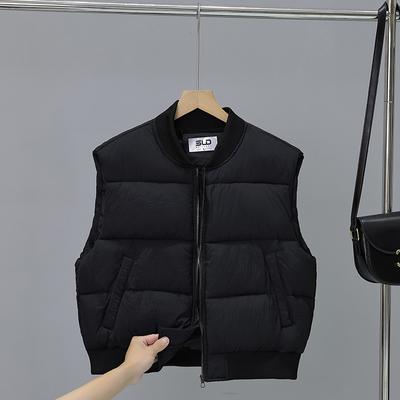 Daunen Baumwollkleidung, Weste Damen kurz Herbst- und Winterbekleidung verdickt warm Baseballkleidung, Weste, Westenjacke