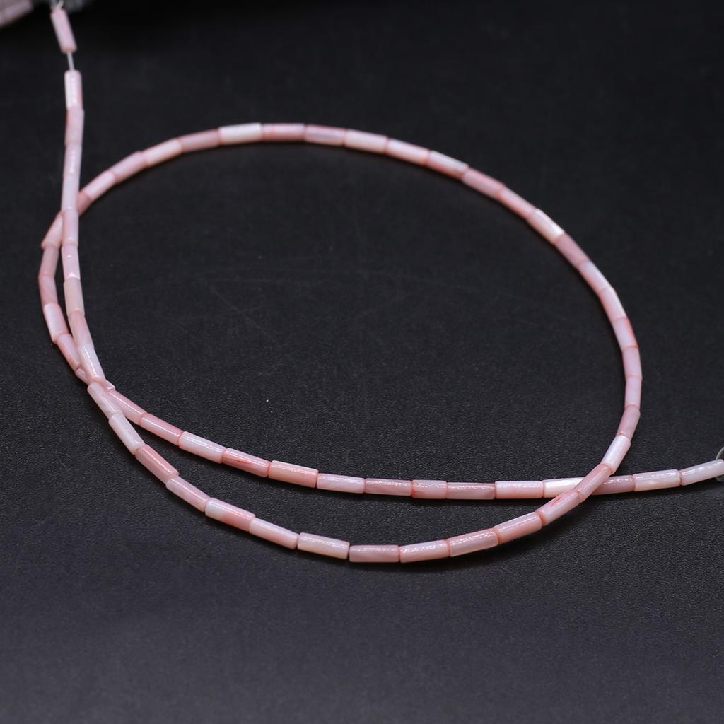 Grânulos de concha de água doce natural tingidos longo tubo isolamento grânulo para fazer jóias diy colar pulseira brincos acessório