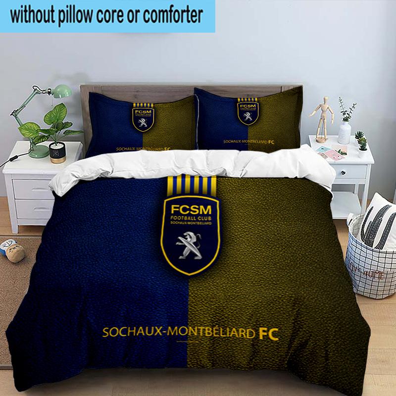 Sochaux-montbeliard Crest 3PCS Bedding set,Ideal for1pc Duvet Cover And 2pcs Pillowcases Perfect for Christmas gift,Ideal for Bedroom, Dormitory