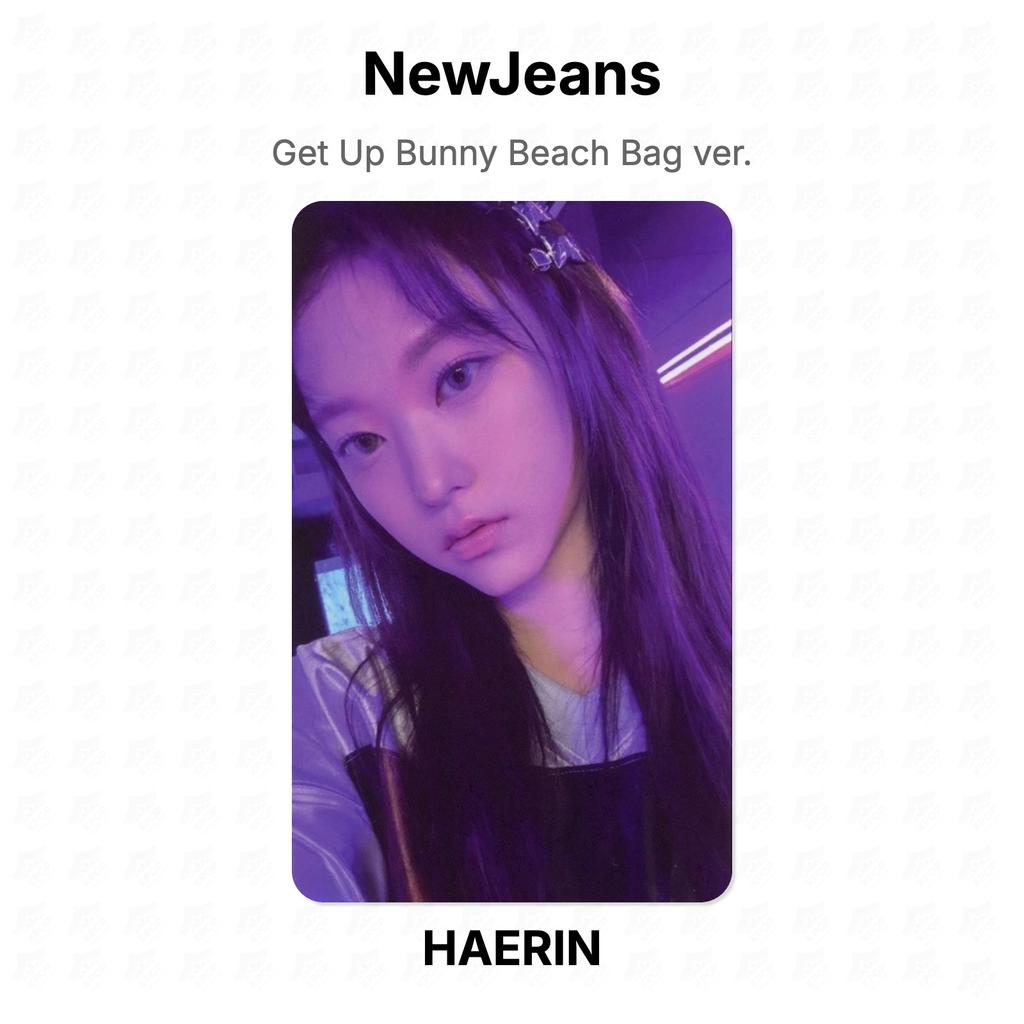 NewJeans Kalk Ayağa Tavşan Plaj Çantası ver. Resmi Fotoğraf Kartı