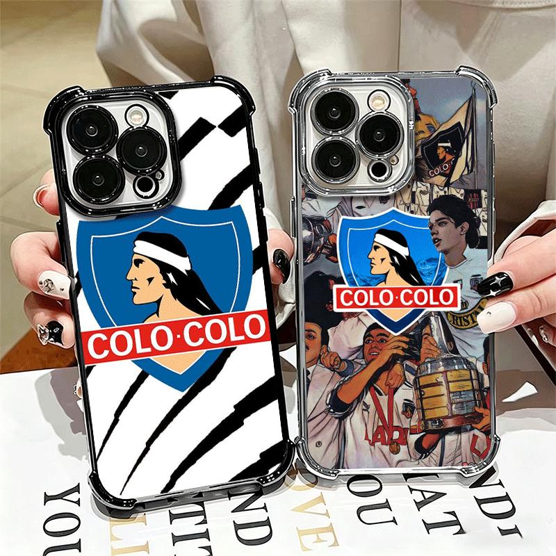 Social Y Deportivo Colo Club Plating Phone Case For Iphone 16 17 Pro Max Air 16E 14 15 Plus 12 13 Mini Anti-Fall Airabag Cover