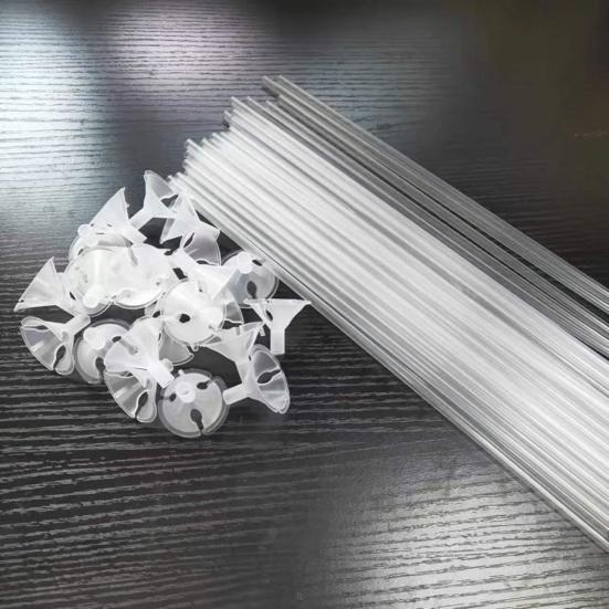 Yousheng 100 Pcs Balloon Sticks Plastic Balloon Sticks Holders with Cups for Anniversary Birthday Christmas Graduation Baby Shower Wedding Decoration