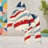 Girls Hooded Long Sleeve Star Firework Printed Dark Blue Two Piece Outfit Kangaroo Pocket Cuffed Pants Set