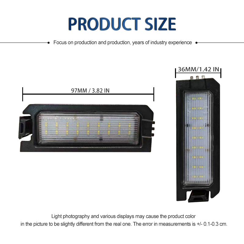 2Pcs Car LED Rear License Plate Light Number Plate Lamp White For Hyundai i30 PD 2017- i30 PD PDE 2016- i30 N i30N PD 2017- License Plate Lights 2