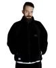 Schott B.S.FLEECE JACKET Black Sheepskin Fleece Jacket, Men's, XL, 011, Black, 782-4252022