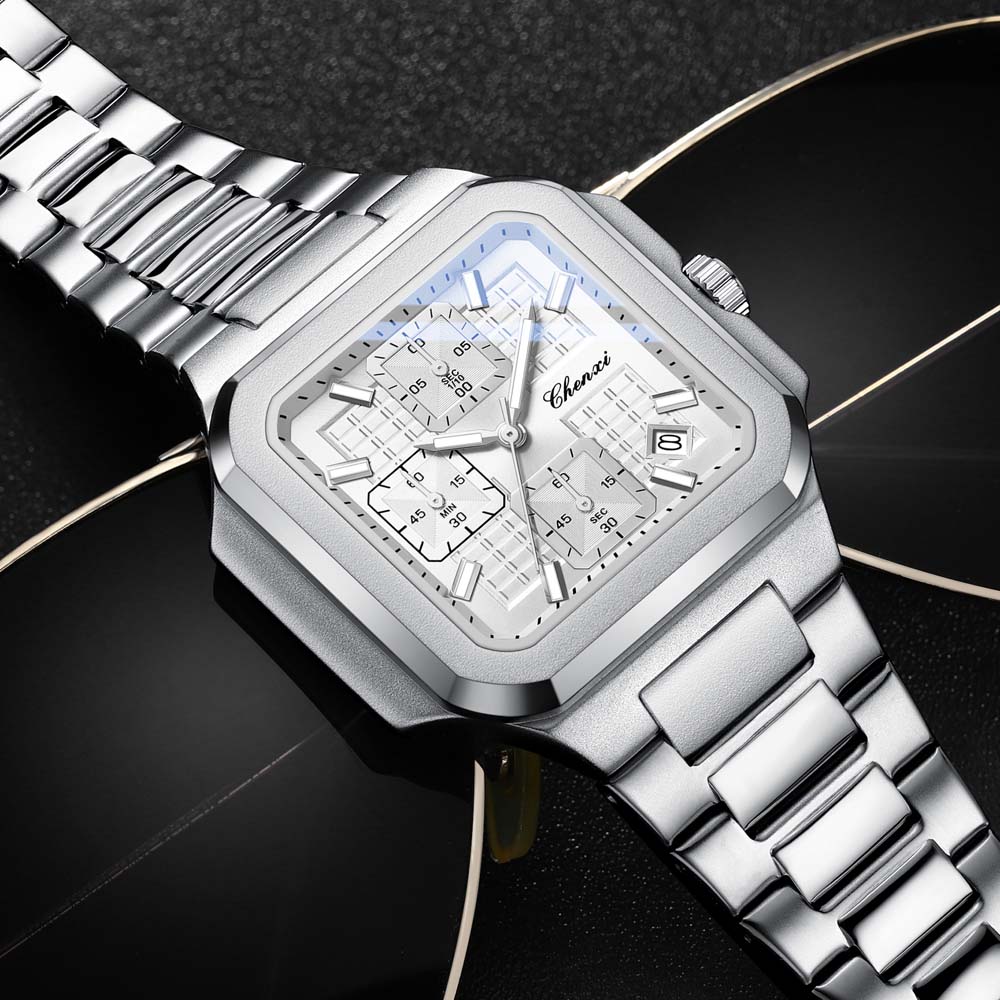 CHENXI New Fashion Men's Automatic Multifunction Wristwatch Calendar Water-Resistant Luminous Men's Quartz watch reloj hombre