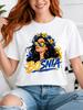 Bosnia Unisex With Flower Crown Flag Heart Blue Yellow Splashes And Energetic Brush Lettering Unisex All Tshirt