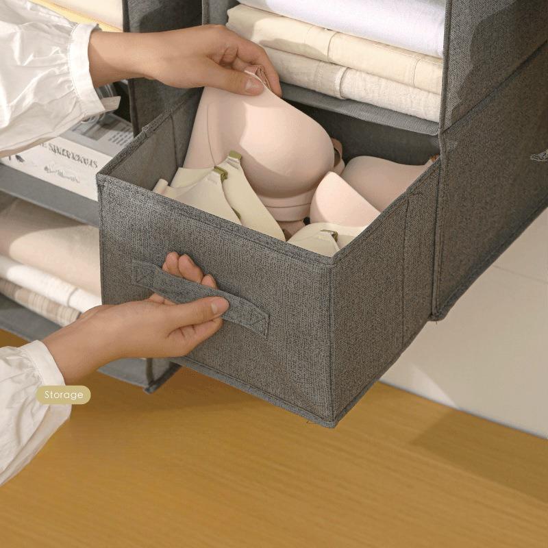 Multifunctional Foldable Hanging Storage Bags Closet Space Saving Multi Layer Organizer for Clothes Accessories and More