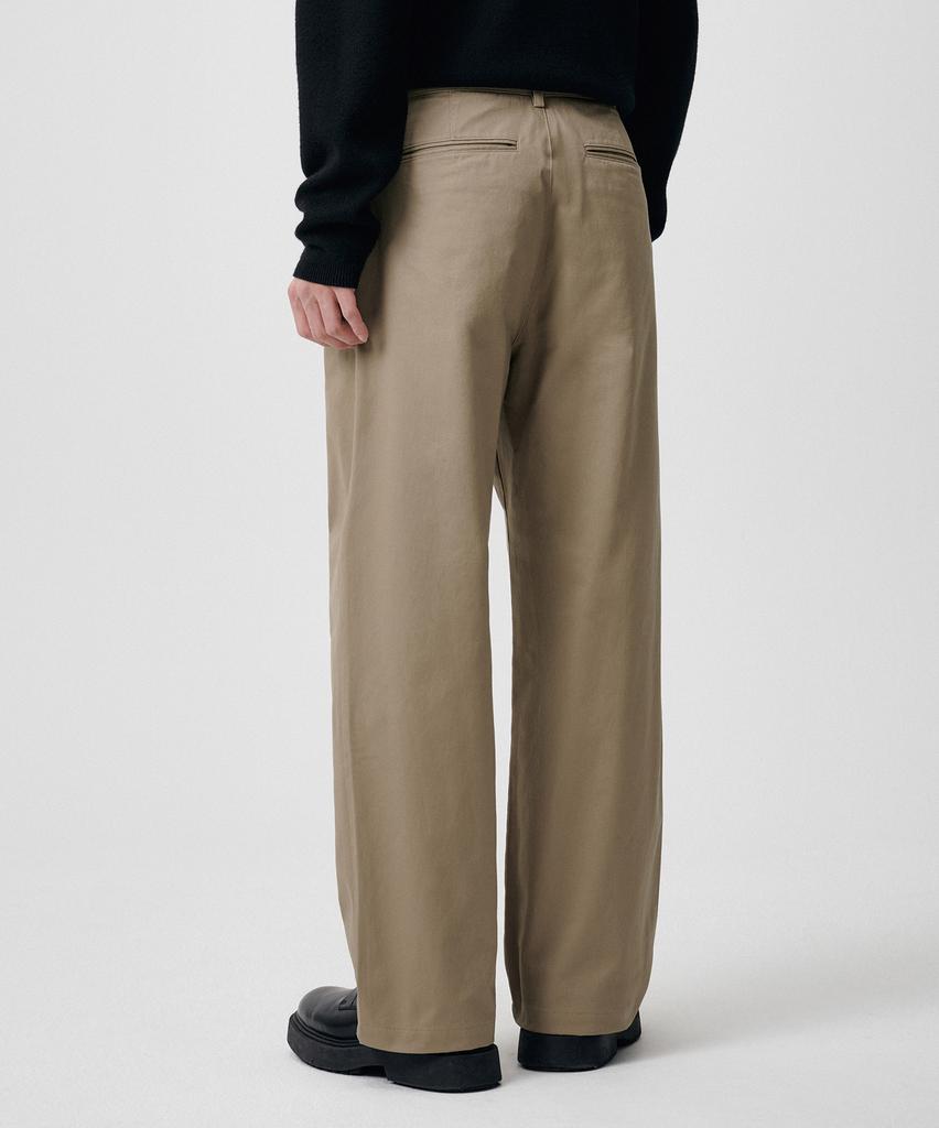 Musinsa Standard Reverse Two-Tuck Wide Chino Pants [Beige]