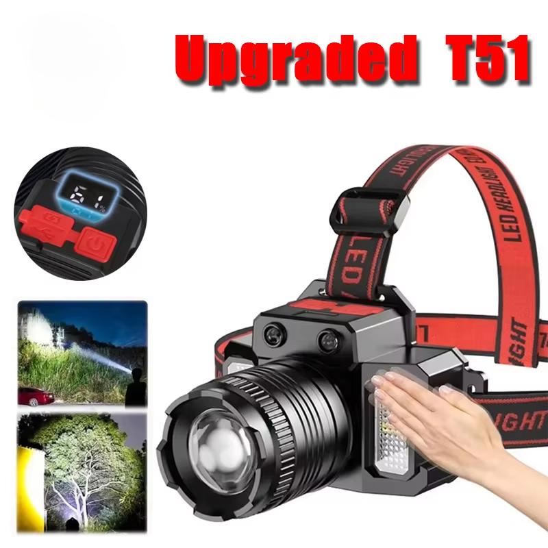 LED Sensor Stirnlampe Camping Suchscheinwerfer Wiederaufladbar Leistungsstarke Stirnlampe Frontlaternen Scheinwerfer 5 Stile Kopf-Taschenlampe