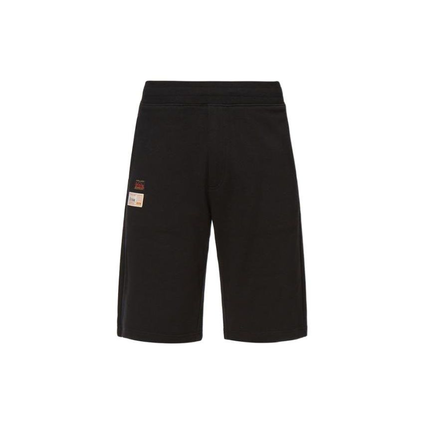 Evisu Ss22 Label Pattern Big M Print Mid Waist Sports Casual Shorts Men shorts Black 2ESHTM2ST330XXCT