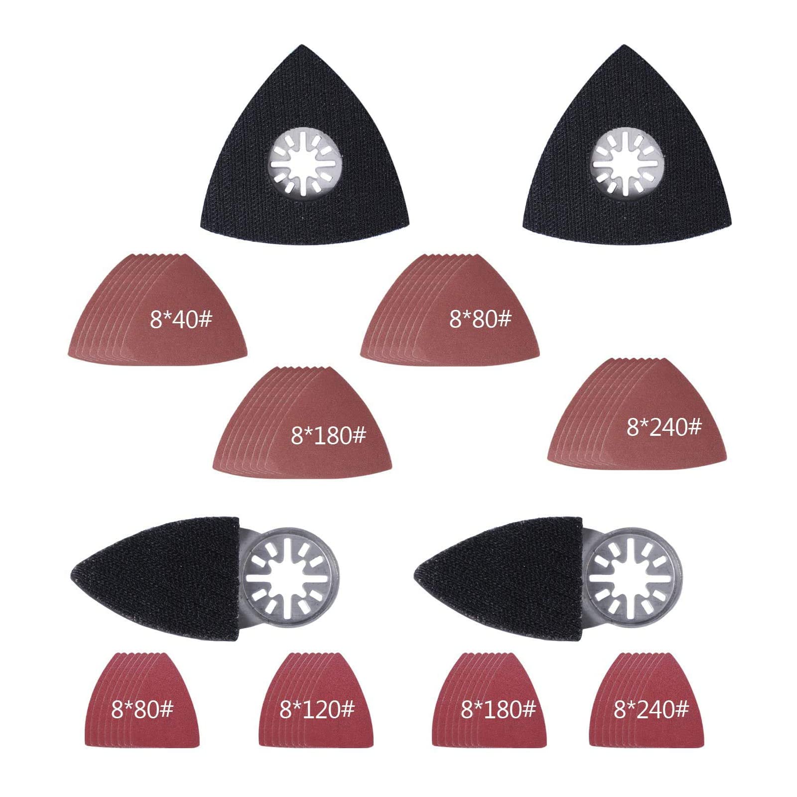 

Ligefoy Replacement Blade Sandpaper and Sanding Compatible with and HiKOKI Set for Abrasive Tools and Woodworking Multi-Tool Set, Pads, Bosch, Makita,