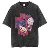 Dandadan Takakura Ken Vintage Washed Manga Panel Anime T-Shirt, Unisex Supernatural Manga Fan Streetwear Tee, 100% Cotton Casual Short Sleeve Top