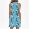 Women Summer Dresses V-Neck Print Sleeveless Sundress Casual Dress