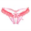 Open Panties Female Interest Temptation Lace Low Waist Ultra-thin Transparent Mesh Sexy Hot Women's Thong Open Crotch