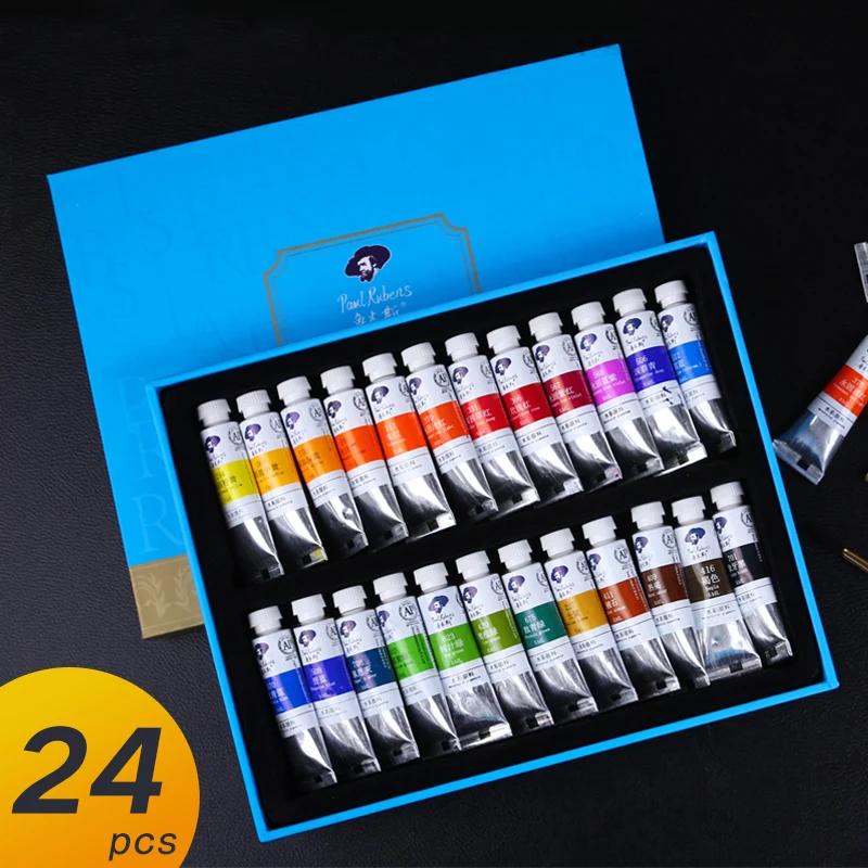 Paul Rubens 5ml 18/24/36 Colors Watercolor Paints Tube Set Water Color Paint Pigment for Beginner Drawing  Art Supplies